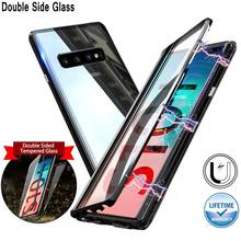 Funda magnética para Samsung Galaxy S20 Ultra S10 Note 10 S9 S8 Plus A51 A71 A31 A50 A70, cubierta de Metal de vidrio templado de doble cara 2024 - compra barato