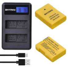 Batmax 1530 мАч EN-EL14 EN-EL14a батарея + LCD USB двойное зарядное устройство для Nikon D3100 D3200 D3300 D3400 D3500 D5600 D5100 D5200 P7000 2024 - купить недорого