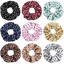 Polka Dots Hair Scrunchie Satin Scrunchies Headbands Elastic Hair Bands Rubber Hair Ties Ponytail Holder Women Hair Accessories 2024 - buy cheap