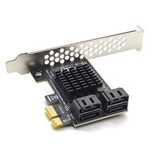 SATA PCI e Adapter 4 Port SATA 3.0 to PCIe x1 GEN3 Expansion Adapter Card SATA 3 III PCI-e PCI Express Converter ASMedia ASM1064 2024 - buy cheap