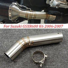 Sistema de escape para motocicleta, Conector de Enlace medio, adaptador de tubo de silenciador, para Suzuki GSX R600 R750 K6 K7 K8, 51mm 2024 - compra barato