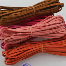 3mm Leather Braided Faux Suede Cords Colorful  Flat Faux Suede Rope Bracelet For DIY Handmake Making Flat Thread String Rope 2024 - buy cheap