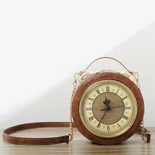Bolsa de relógio estilo steampunk, bolsa de ombro feminina com corrente 2024 - compre barato
