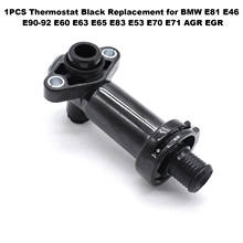 1PCS Thermostat Black Replacement for BMW E81 E46 E90-92 E60 E63 E65 E83 E53 E70 E71 AGR EGR 2024 - buy cheap