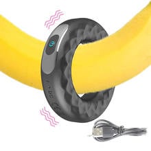 Yema anel vibrador para pênis, brinquedos sexuais para homens, masturbador, anéis penianos, ejaculação, atraso, tensor 2024 - compre barato