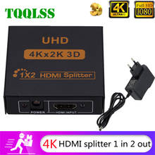 TQQLSS 4K HDMI-compatible Splitter Full HD 1080p Video HD Switch Switcher 1X2 Dual Display 1 in 2 out  For HDTV DVD PS3 Xbox 2024 - buy cheap