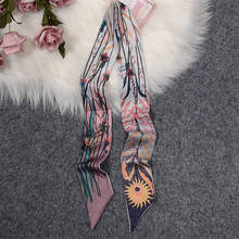 Dusk Garden Brand Scarf Women Silk Scarf Bag Skinny Scarves New Design Wrist Towel Foulard Neckerchief Headband For Ladies 2024 - buy cheap