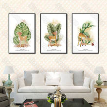 Deer Animal Three-Dimensional Wall Sticker Wallpaper Art Poster Creative Modern Living Room Sofa Background Simple Bedroom 2024 - buy cheap