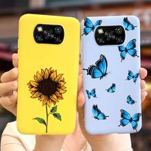 For Xiaomi Poco X3 NFC Case Cute Flower Butterfly Back Cover For Xiaomi Poco X3 Case Soft Silicone Fundas PocoX3 nfc Case 6.67'' 2024 - buy cheap