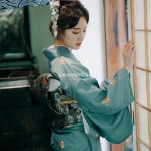 Vestido kimono de estilo japonés para mujer, traje de fiesta vintage haori yukata kawaii, traje antiguo de geisha diaria, bata kimono 2021 2024 - compra barato