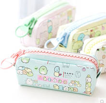 Cute Sumikko Gurashi Pen Bag Cartoon PU Zipper Pencil Case Bags Creative Shiba Inu Stationery Pouch School Supplies for Student 2024 - buy cheap