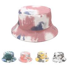 Double-sided Wearing Cap Visor Rainbow Color Bucket Hat Men And Women Cotton Flat Sun Hat Reversible Sun Tie Dye Fisherman Hat 2024 - buy cheap