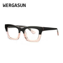 WERGASUN Cat Eye Optical Frames vintage eyeglasses Transparent Computer Glasses Fashion Brand Woman Spectacles Glasses 2024 - buy cheap