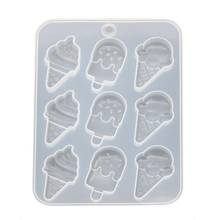 Simulated Food Resin Mold Ice Cream Cones Popsicle Cute Food Keychain Pendant Silicone Resin Mold Jewelry Making Tools 2024 - buy cheap