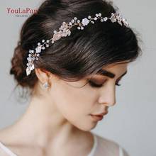YouLaPan HP122 Flower Crown Headband Wedding Accessories Wedding Headband Bride Crown Gold Wedding Tiara Bridal Headpiece 2024 - buy cheap
