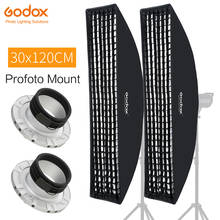 Godox-tira de rejilla de panal Rectangular para estudio fotográfico, estroboscópica para foto Softbox, 12 "x 47", 30x120cm, 2 piezas 2024 - compra barato