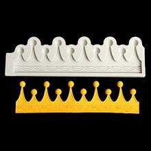 3D Crown Shape Silicone Fondant Chocolate DIY Glue Mold Cake Decoration Tool 2024 - buy cheap
