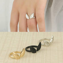 Женское регулируемое кольцо с крыльями ангела, золотистого/серебристого цвета, ювелирные изделия для подарка, помолвки 2024 - купить недорого
