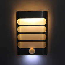 Lámpara de pared LED inalámbrica para interiores, luz nocturna con Sensor de movimiento PIR, recargable, con activación por movimiento, para acceso a pasillo de niños 2024 - compra barato