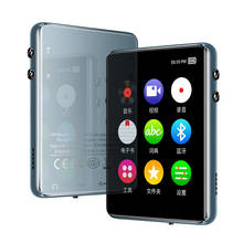 Bluetooth MP3-плеер с сенсорным экраном, 8 ГБ, 16 ГБ, музыкальный плеер с FM-радио, видеоплеер, проигрыватель электронных книг, MP3 с динамиком 2024 - купить недорого