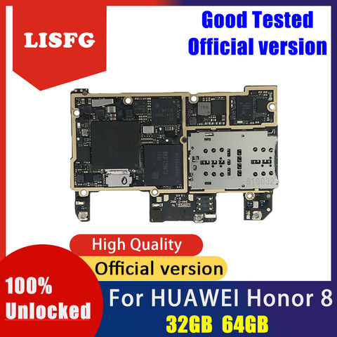 Buy High Circuit Board Motherboard For HUAWEI Honor 8 64GB FRD-DL00/AL00/AL00A/AL10 Motherboard,100% Unlocked For HUAWEI Honor 8 Logic Main Board With Full Chips in the online store accessories
