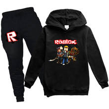 Crianças robloxing meninos roupas ternos casaco com capuz do bebê meninas outerwear esporte meninos conjuntos de roupas 2-14years anime figura jogo brinquedos 2024 - compre barato