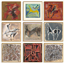 Quadros abstratos escandinavia, vintage, figura amor, pintura em tela, quadros de arte de parede, galeria, pôster e impressão, decoração de casa, sala de estar 2024 - compre barato