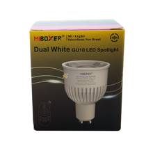 Miboxer-lâmpada led dual white 2.4g, 6w gu10, cct luz led fut017 com wi-fi, sem fio, toque rf remoto por ios e android 2024 - compre barato