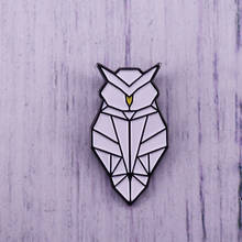 Cartoon owl enamel pin cute Origami animal brooch For Lover Lapel Coat Scarf Jacket Denim Badge 2024 - buy cheap