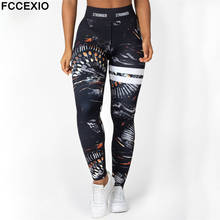 FCCEXIO New Tribal Totem Printed Women Fitness Leggings High Waist Long Pants Women Hip Push UP Tights Women Gym Trousers 2024 - buy cheap