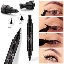 1pc Black Liquid Eyeliner Double-Headed Triangle Seal Stamp Long Lasting Portable Waterproof Makeup Eye Liner Pen Pencil TSLM1 2024 - buy cheap