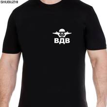 Shubuzhi-Camiseta de algodón con estampado de Airborn ruso, ropa de hombre de culto militar, estilo creativo de verano, sbz1018 2024 - compra barato