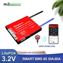 Aplicativo inteligente bms 4S 12v 30a 40a 60a bluetooth, contorl rs485 para pc para 3.2v classificado lifepo4 bms ntc uart 2024 - compre barato