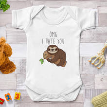 2021 Summer New Baby Clothes Funny Sloth Newborn Romper European Style Trend Ropa Bebe Casual Bodysuit O-neck Infant Onesie 2024 - buy cheap