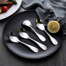 Kawaii Small Spoon Stainless Steel Coffee Ice Cream Spoon Tableware Hotel Restaurant Factory Direct 3.3x13.5cm 2024 - buy cheap