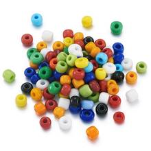 50g 4mm 6/0 colores opacos, cuentas espaciadoras de semillas de vidrio redondas para fabricación de joyas hechas a mano, alrededor de 495 Uds. 2024 - compra barato