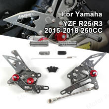 Apoio de pé ajustável para yamaha, acessórios para motocicleta yzf r25 r3 2015 a 2021 2024 - compre barato