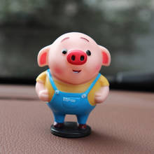 Cute Car Dashboard Decoration Cartoon Piggy Toys For Car Ornaments Funny Dolls Figure Car Accessory Auto Interior Ornament Gifts 2024 - buy cheap