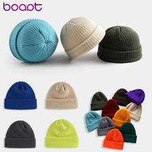 Beanie Winter Hat Unisex Knit Hat Warm Christmas Santa Hat For Kid Hip-Hop Knitted Pompom Cap Solid Color Casual For Children 2024 - buy cheap