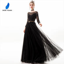 DEERVEADO-Vestido largo De noche con espalda abierta para mujer, prenda Formal, Sexy, color negro, para fiestas, YS468 2024 - compra barato