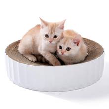 Cat Corrugated Cardboard Scratchers Toys Funny Cat Scratcher Bed Mat for Cat Kitten Reversible Replaceable Round Pad with Catnip 2024 - buy cheap