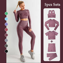 Suit for Fitness Yoga Pants Women Leggings Gym Clothing Women's Sportswear Sports Yoga Sets Top Tights Sport Bras Set Running 2024 - buy cheap