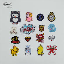 Exquisite Owl Letter Patch Cartoon Sequins Iron on patches Kids DIY Stripe Embroidery Sewing stickers For Clothing Accessories 2024 - buy cheap