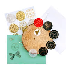 120pcs Hot stamping seal sticker Thank you Sealing Heart Handmade with love sticker Baking deceration label 14 selections 2024 - buy cheap