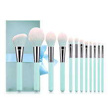 12pcs Makeup Brushes Set Blue Handle Foundation Powder Blush Eyeshadow Concealer Lip Eye Make Up Brush Cosmetics Beauty Tools 2024 - buy cheap