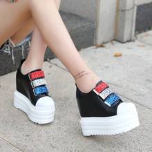 2020 spring new fashion women shoes sequins wild Korean Within Increase sneakers 13 cm super high heel thick bottom casual shoes 2024 - buy cheap