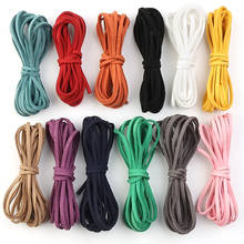12 cores 3mm plana falso camurça cabo corda fio de veludo cabos de couro para diy fazendo colar jóias acessórios de costura 2024 - compre barato