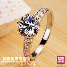 Clássico redondo em forma de 1.5 ct de pedra sintética anéis de casamento sterling sliver jóias anéis de noivado para mulher 2024 - compre barato