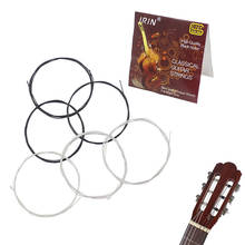 C101 6 pçs/set Prata-banhado Cordas de Nylon Cordas de Guitarra Clássica Definir Preto Instrumento Musical Acessórios Peças 2024 - compre barato
