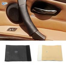 For BMW 5 Series E60 E61 520 523 525 528 530 Magic Paste Microfiber Leather Right / left Door Panel Handle Pull Trim Cover 2024 - buy cheap